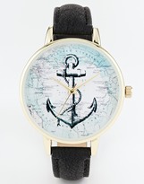 Thumbnail for your product : ASOS Anchor Map Watch