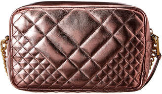 Versace Icon Quilted Metallic Leather Camera Bag