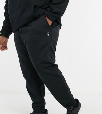 Polo Ralph Lauren Big & Tall player logo double tech cuffed joggers in black
