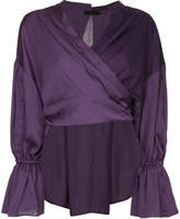 Thumbnail for your product : Aula panelled wrap around blouse