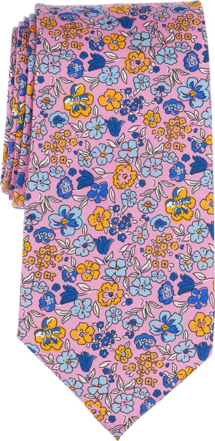 Brooks Brothers Men's Classic Floral Print Silk Tie