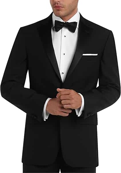 Pronto Uomo Platinum Big & Tall Men's Classic Fit Wool Blend Tuxedo Formal