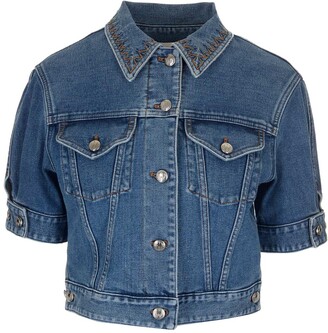 half sleeve denim jacket