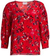 Thumbnail for your product : Tanya Taylor Clio Floral Clusters Silk Top