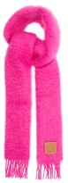 Thumbnail for your product : Loewe Brushed Mohair-blend Scarf - Bright Pink