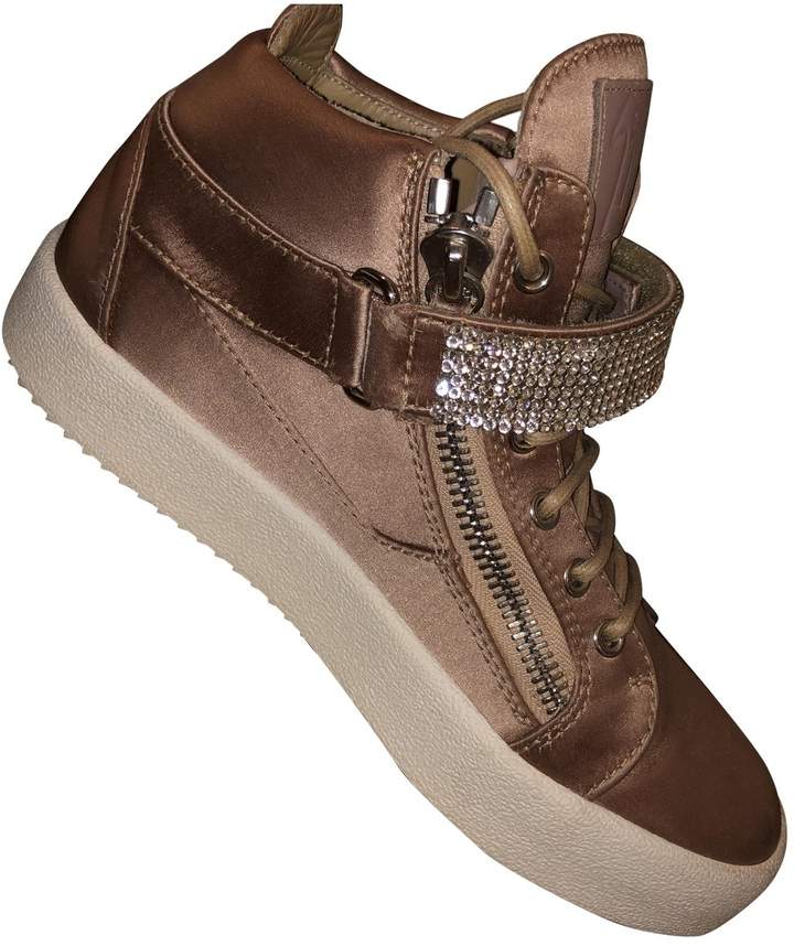 pink velvet trainers