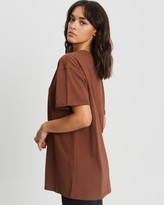 Thumbnail for your product : Calli - Women's Brown Basic T-Shirts - Oversized Tee - Size XS at The Iconic