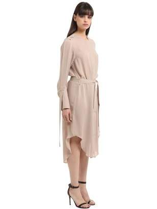 Calvin Klein Collection Double Georgette Trench Dress
