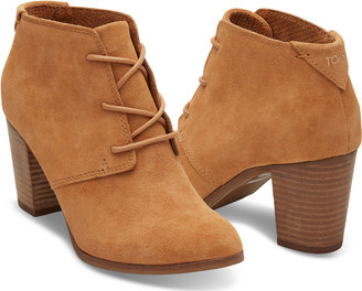Toms Wheat Suede Women's Lunata Lace-Up Booties