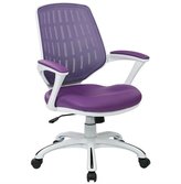 Thumbnail for your product : Office Star Calvin Office Chair with White Frame and Arms