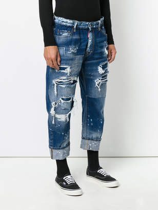 DSQUARED2 distressed slack fit jeans