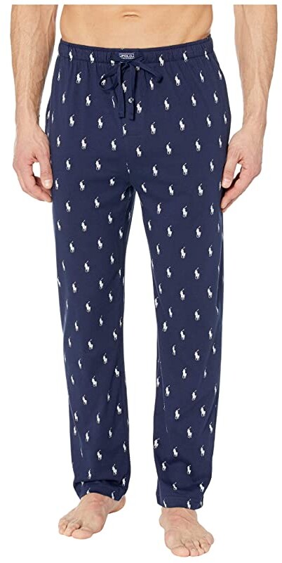 blue polo pajama pants