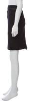 Thumbnail for your product : Etro Velvet-Trimmed Knee-Length Skirt Black Velvet-Trimmed Knee-Length Skirt