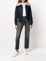 Thumbnail for your product : AMI Paris Shearling Trimmed Aviator Jacket