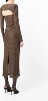 Thumbnail for your product : Rokh Gingham-Check Long-Sleeve Dress