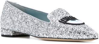Chiara Ferragni tFindMeInWonderland glitter slippers