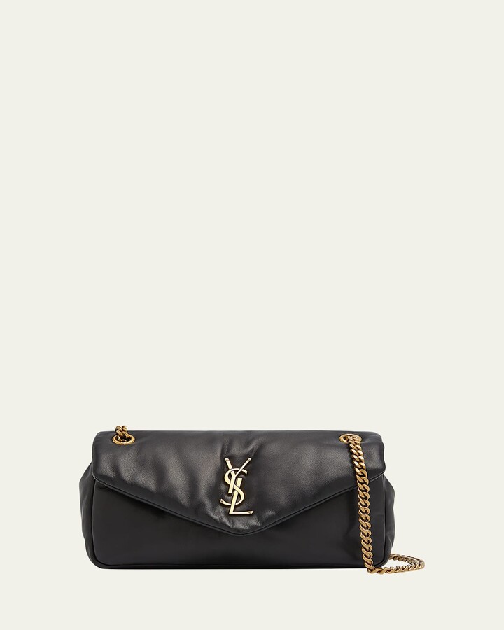 Saint Laurent Calypso Small Shoulder Bag in Smooth Padded Leather