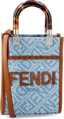 FENDI: clutch for woman - Blue  Fendi clutch 8N0178ALMK online at