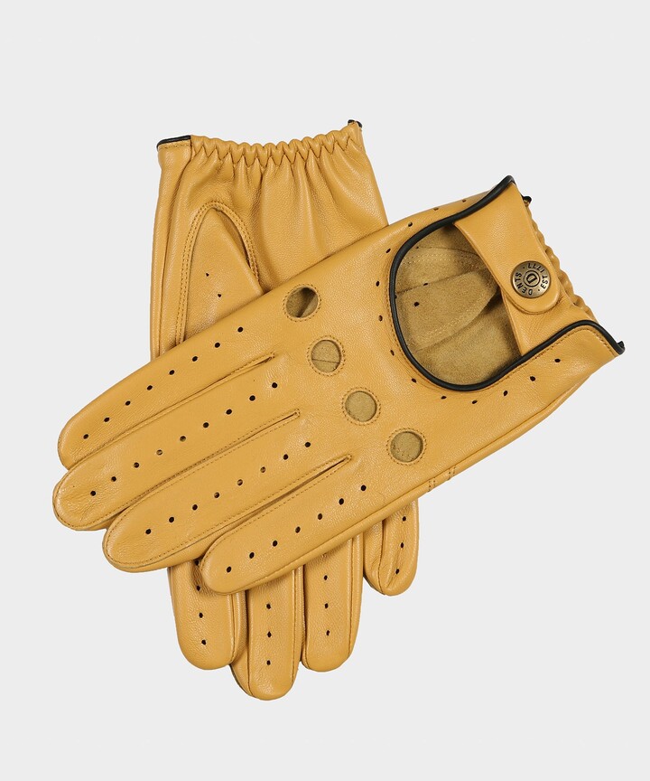 Dents Bark Deerskin Leather Driving Gloves in Brown for Men Mens Accessories Gloves 