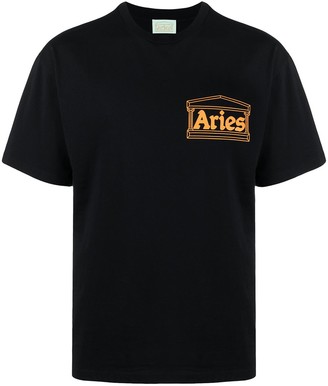 Aries Logo-Print Cotton T-Shirt
