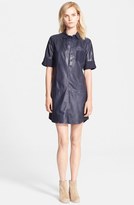 Thumbnail for your product : Band Of Outsiders Lambskin Leather Shirtdress