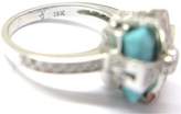 Thumbnail for your product : Jude Frances 18K White Gold with 0.40ct Chrysqua Diamond Ring Size 5