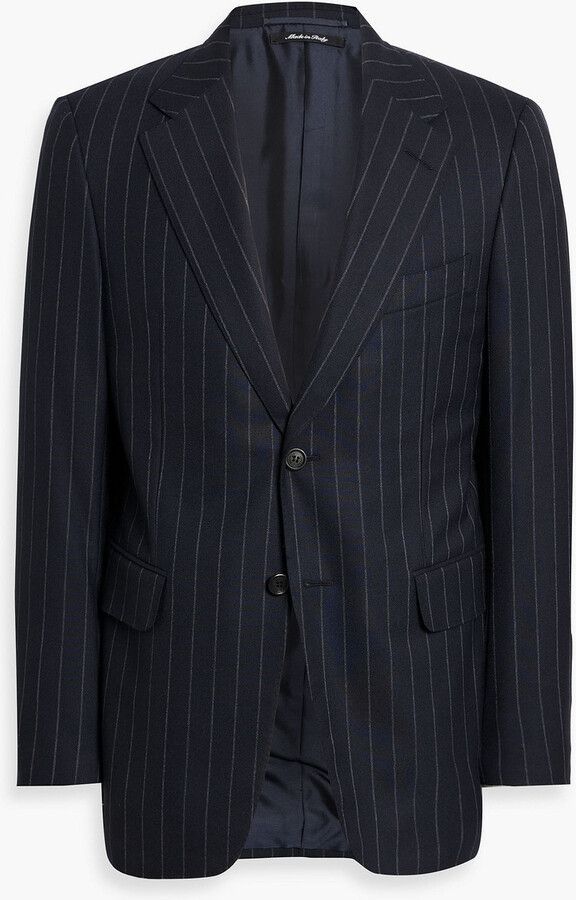 Dunhill Pinstriped grain de poudre wool blazer