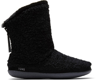 womens black slipper boots