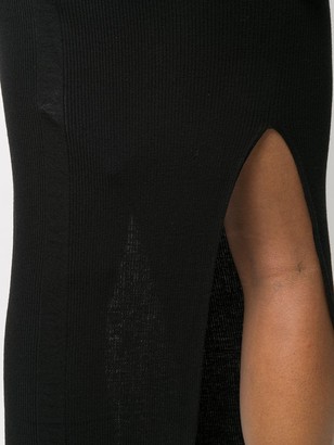 Rick Owens Split-Hem One-Shoulder Maxi Dress