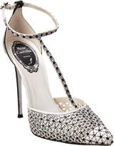 Thumbnail for your product : Rene Caovilla Stelina T 115 Satin & Leather Pump