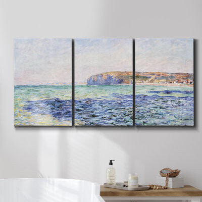 Dovecove The Road In Vetheuil In Winter 1879 On Canvas 3 Pieces Print