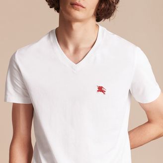 Burberry Cotton V-neck T-shirt