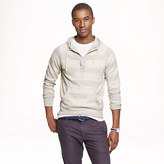 Thumbnail for your product : J.Crew Textured cotton henley hoodie in stripe