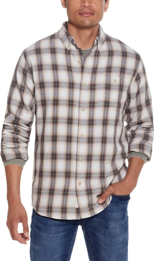 Weatherproof Vintage Long Sleeve Waffle Henley Shirt for Men in