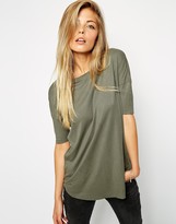 Thumbnail for your product : ASOS Rib Short Sleeve Top