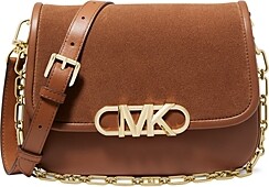 Michael Kors Mila Medium Empire Signature Logo Messenger Bag in Brown - One Size by Michael Michael Kors - Mk Purse