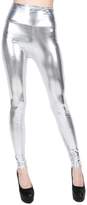 Thumbnail for your product : ELLAZHU Women Metallic Stretch Faux Leather Legging Pants 2143 en