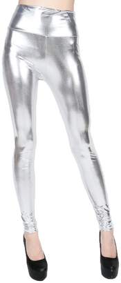 ELLAZHU Women Metallic Stretch Faux Leather Legging Pants 2143 en