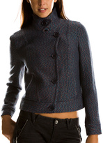 Thumbnail for your product : Armani Exchange Cropped Multicolor Tweed Jacket