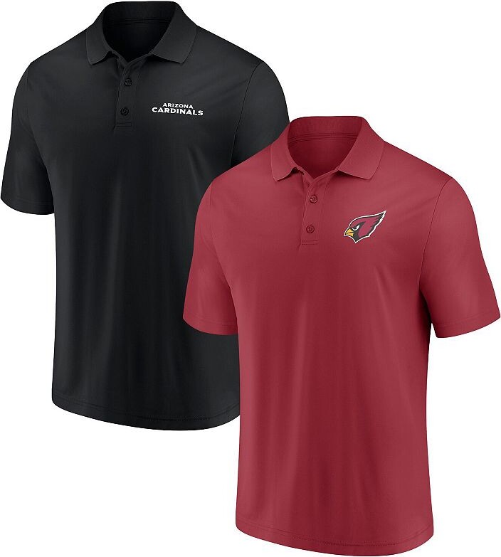 Men's Fanatics Branded Cardinal/Black Arizona Cardinals Dueling Two-Pack Polo Set