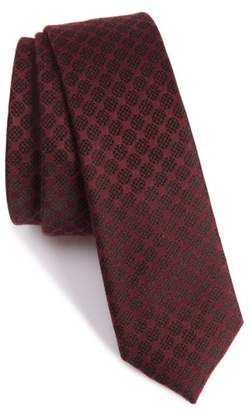 The Kooples Checkerboard Jacquard Skinny Tie