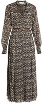 Thumbnail for your product : Victoria Beckham Printed Silk Belted Shirtdress