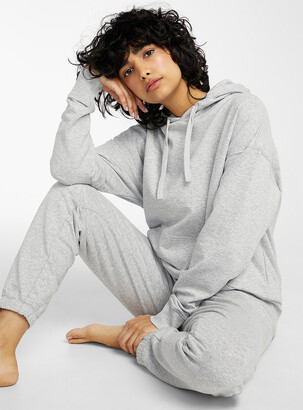 Miiyu x Twik - Organic cotton fleece-lined hoodie (Women, Grey, SMALL)