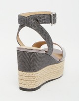 Thumbnail for your product : Head Over Heels By Dune Kalmia Black Wedge Espadrille Sandals