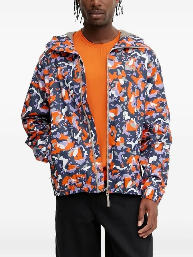 Camouflage-Print Hooded Jacket