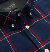 Thumbnail for your product : Rag & Bone Fit 2 Tomlin Slim-fit Button-down Collar Checked Cotton Oxford Shirt - Navy