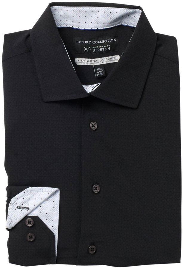 report collection slim fit shirts