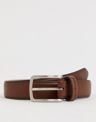 Ben Sherman leather belt in brown