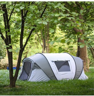 Gyber Echosmile White And Grey Pop Up Tent For 5-8 People