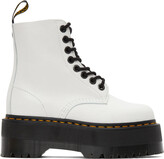 Thumbnail for your product : Dr. Martens White 1460 Pascal Max Platform Boots